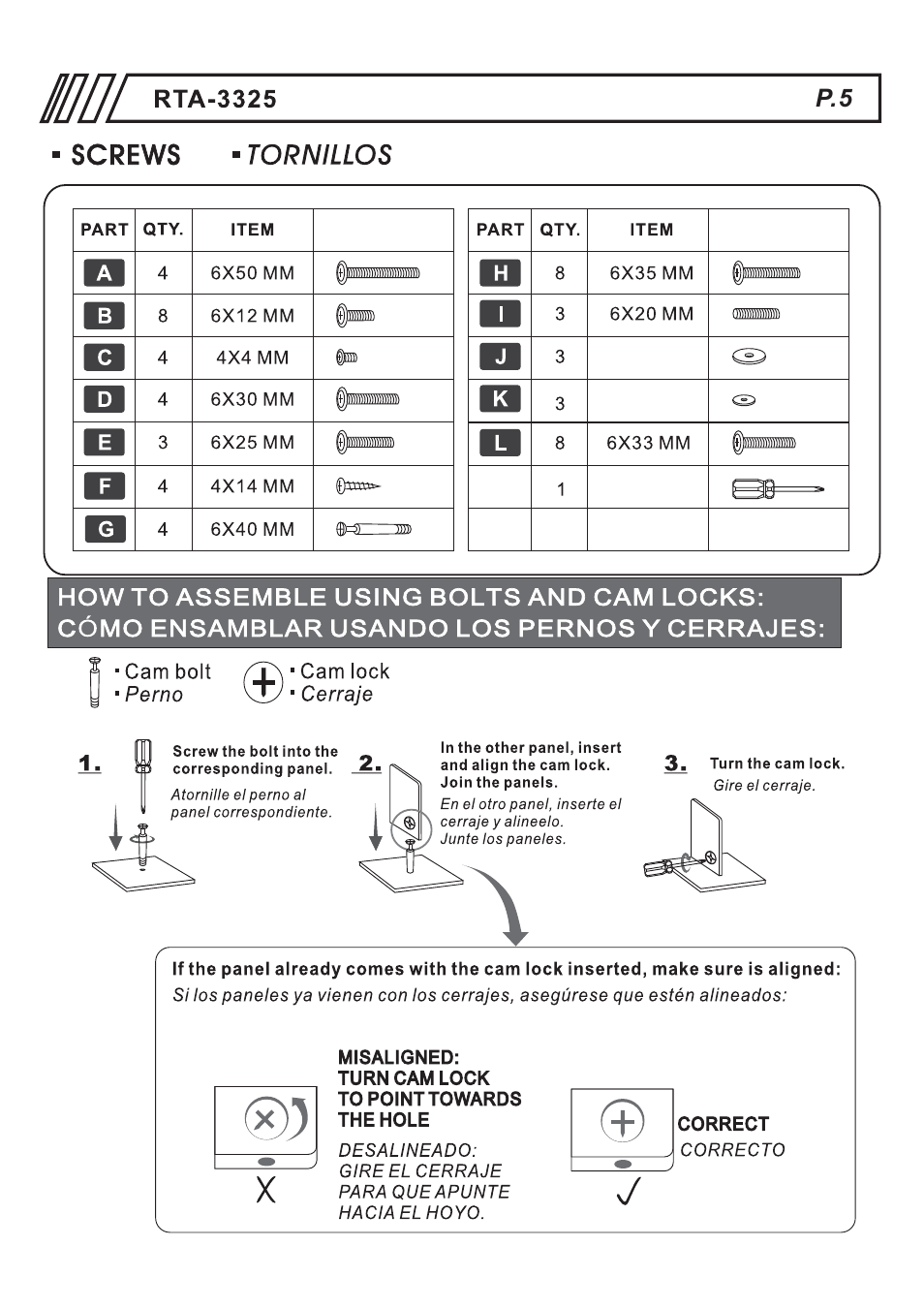 RTA Products RTA-3325 User Manual | Page 5 / 15