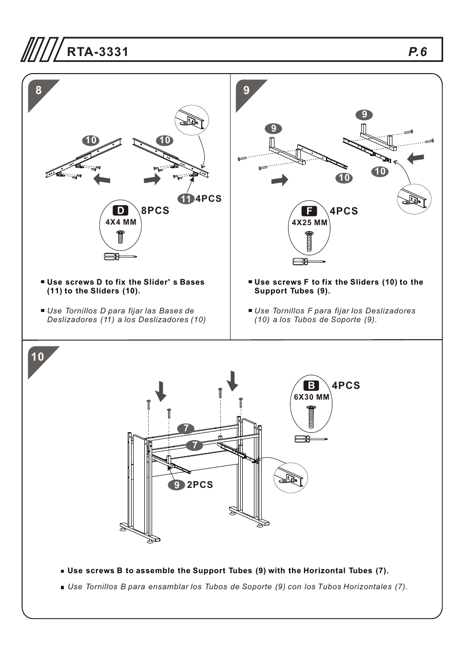 RTA Products RTA-3331 User Manual | Page 6 / 9