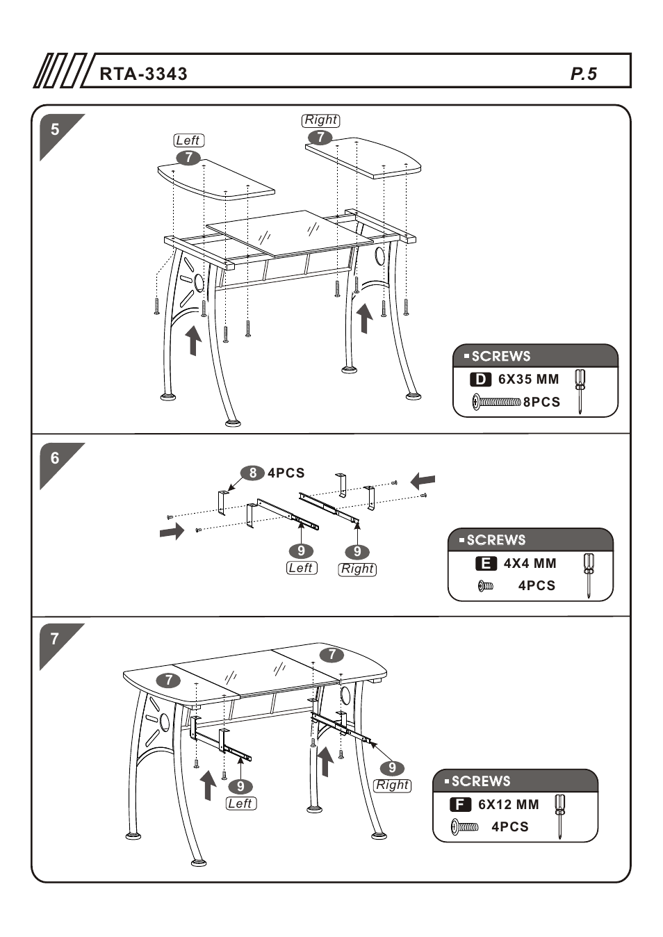 Т³гж 5 | RTA Products RTA-3343 User Manual | Page 6 / 8