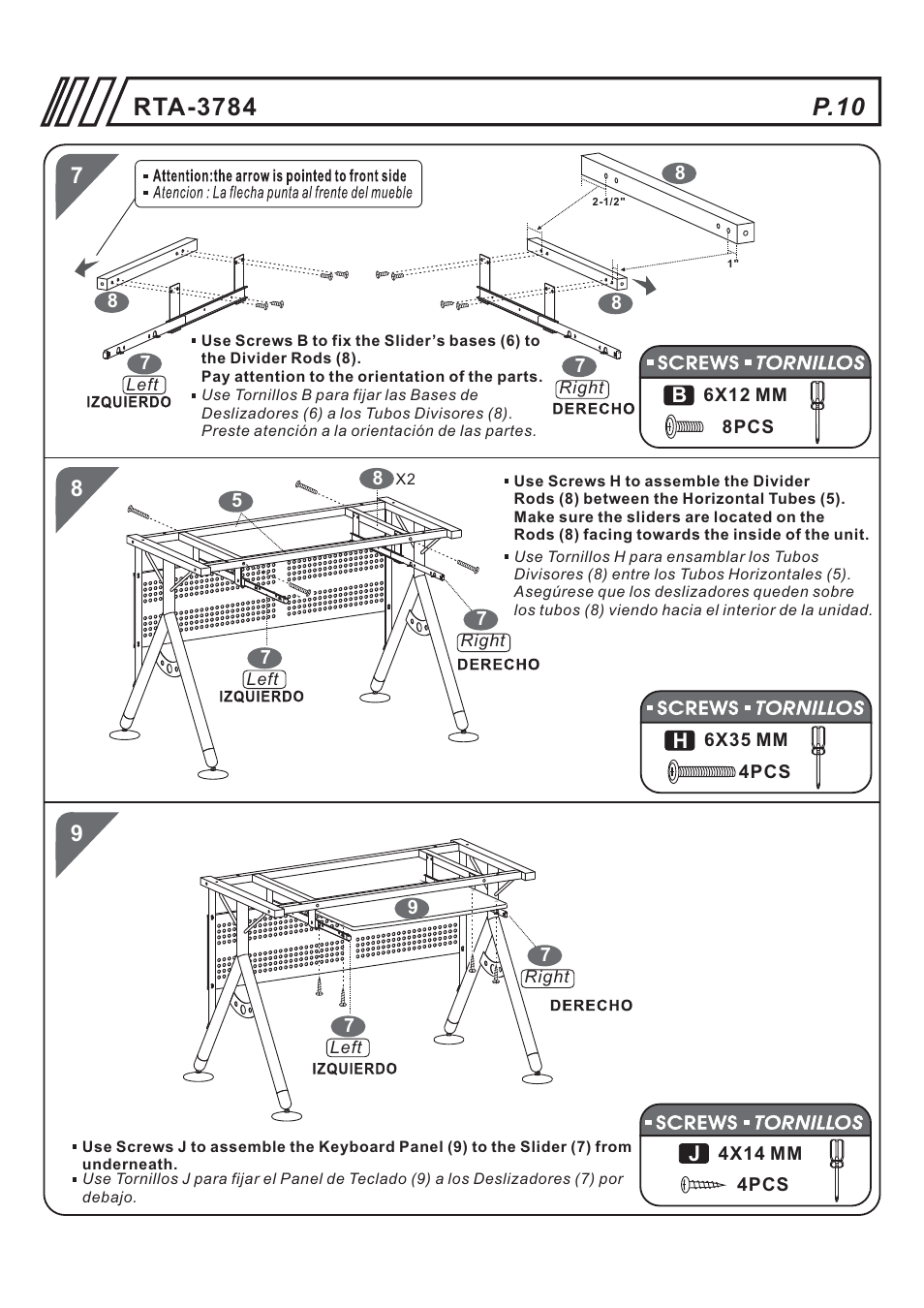 页 10 | RTA Products RTA-3784 User Manual | Page 10 / 14