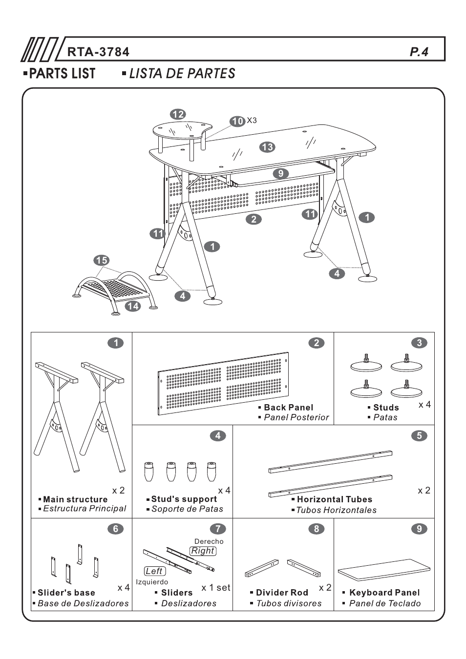 RTA Products RTA-3784 User Manual | Page 4 / 14