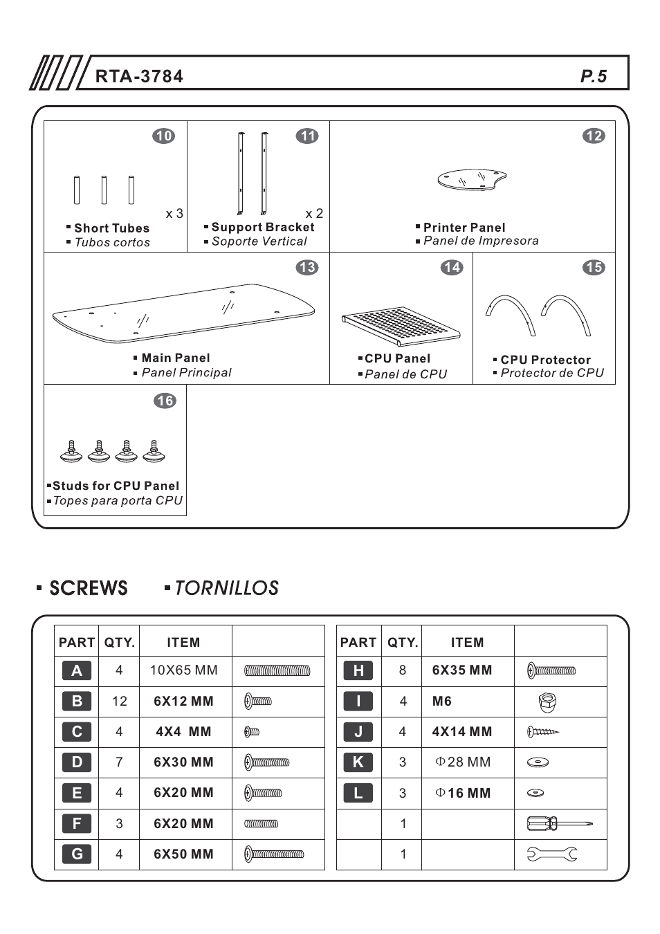 RTA Products RTA-3784 User Manual | Page 5 / 14