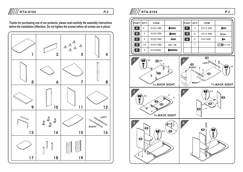 RTA Products RTA-8104 User Manual | Page 2 / 5