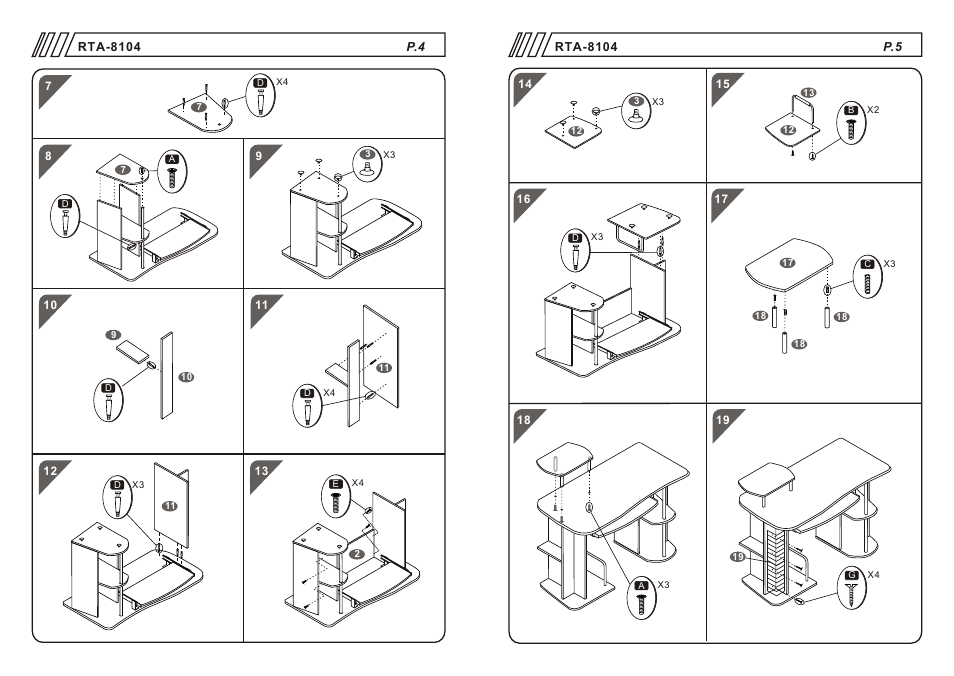 RTA Products RTA-8104 User Manual | Page 3 / 5