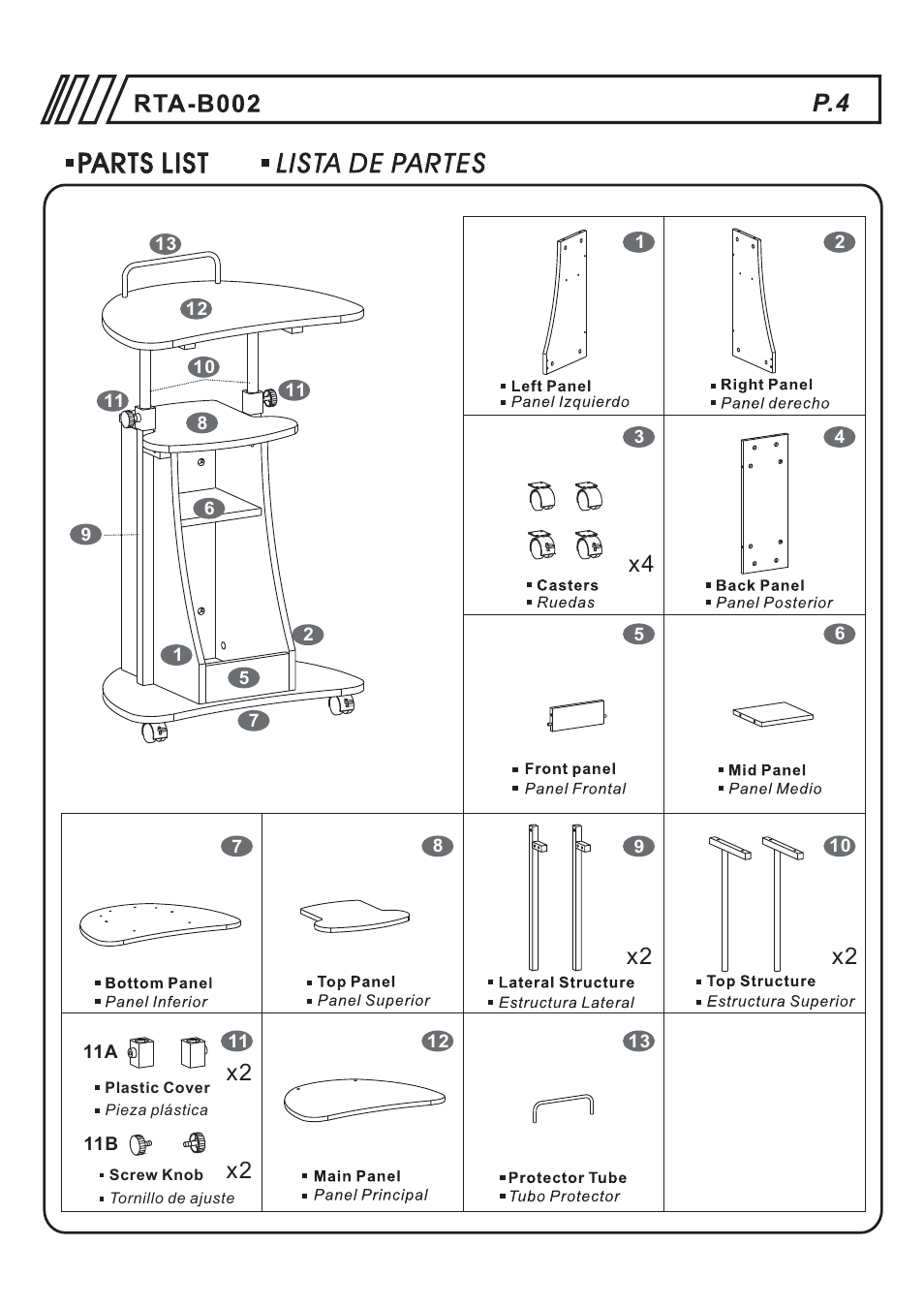 RTA Products RTA-B002 User Manual | Page 4 / 14