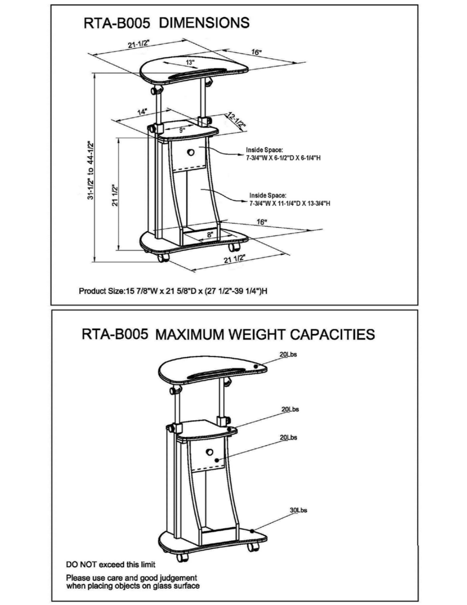 RTA Products RTA-B005 User Manual | Page 14 / 15