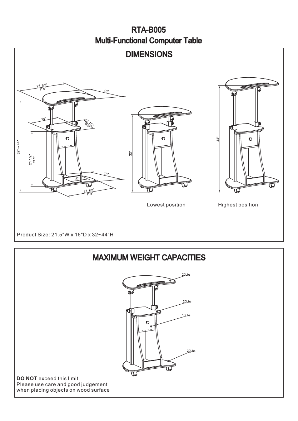 RTA Products RTA-B005 User Manual | Page 3 / 15