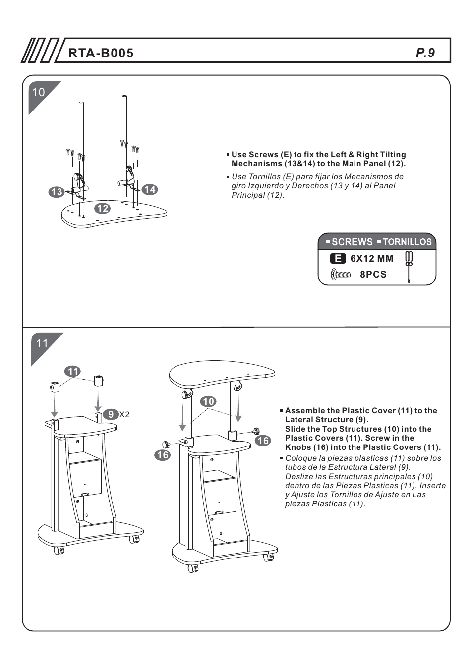 RTA Products RTA-B005 User Manual | Page 9 / 15