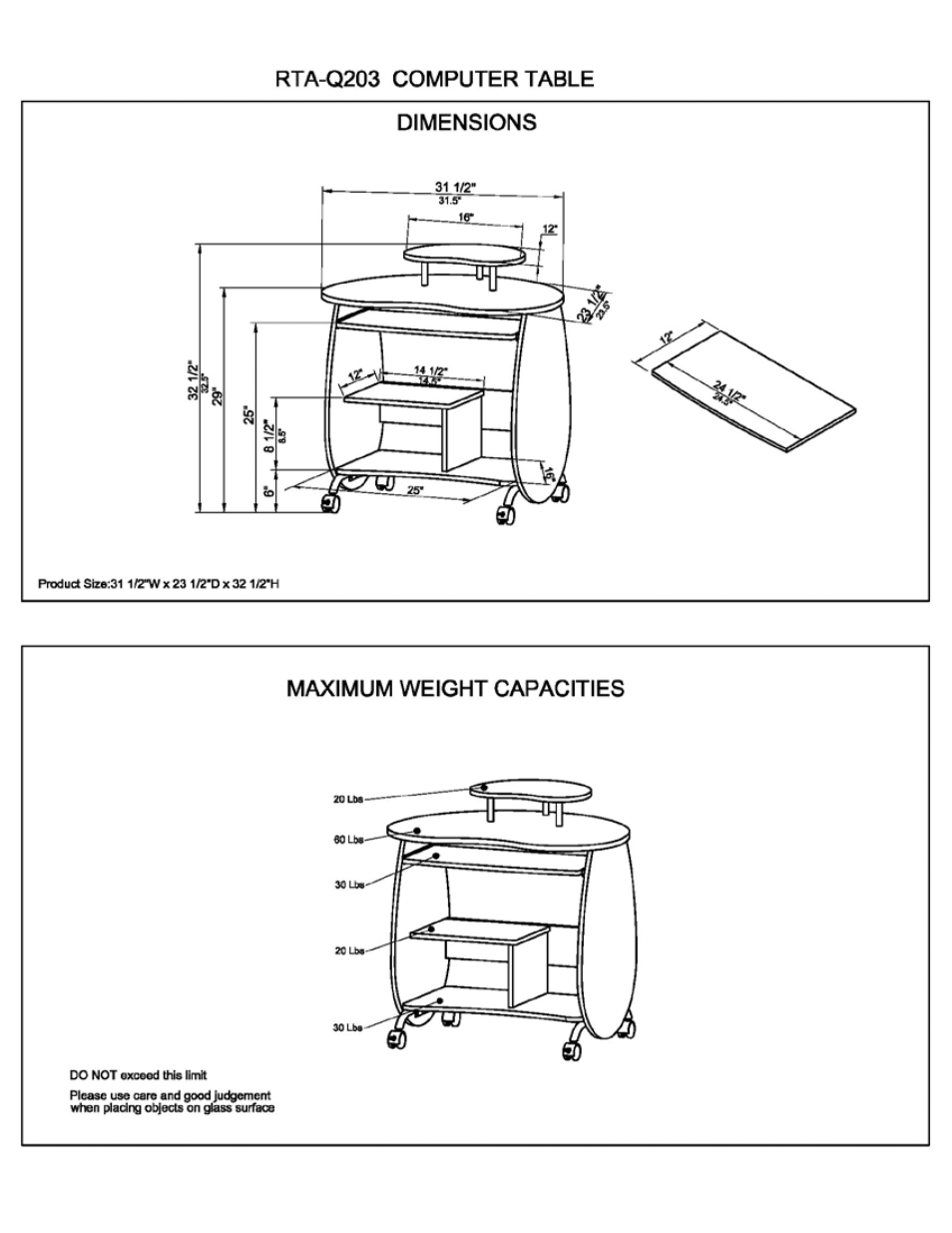 RTA Products RTA-Q203 User Manual | Page 6 / 7