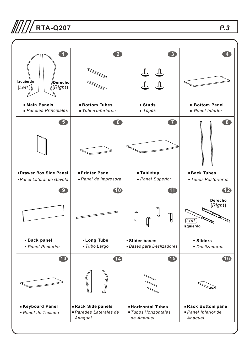 Rta-q207 p.3 | RTA Products RTA-Q207 User Manual | Page 3 / 15