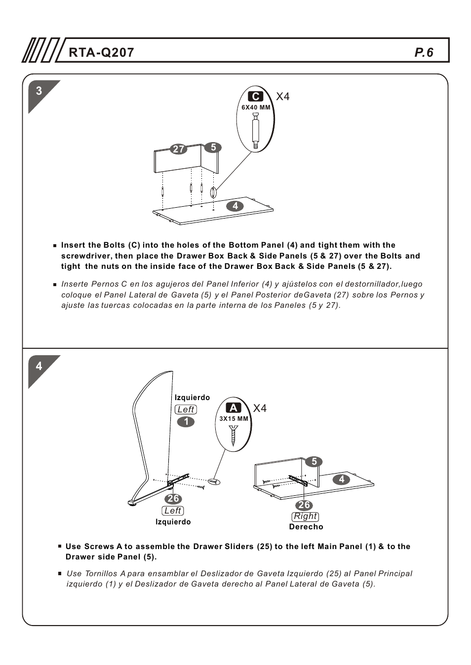 Rta-q207 p.6 | RTA Products RTA-Q207 User Manual | Page 6 / 15