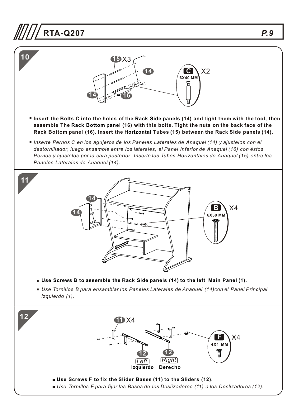 Rta-q207 p.9 | RTA Products RTA-Q207 User Manual | Page 9 / 15