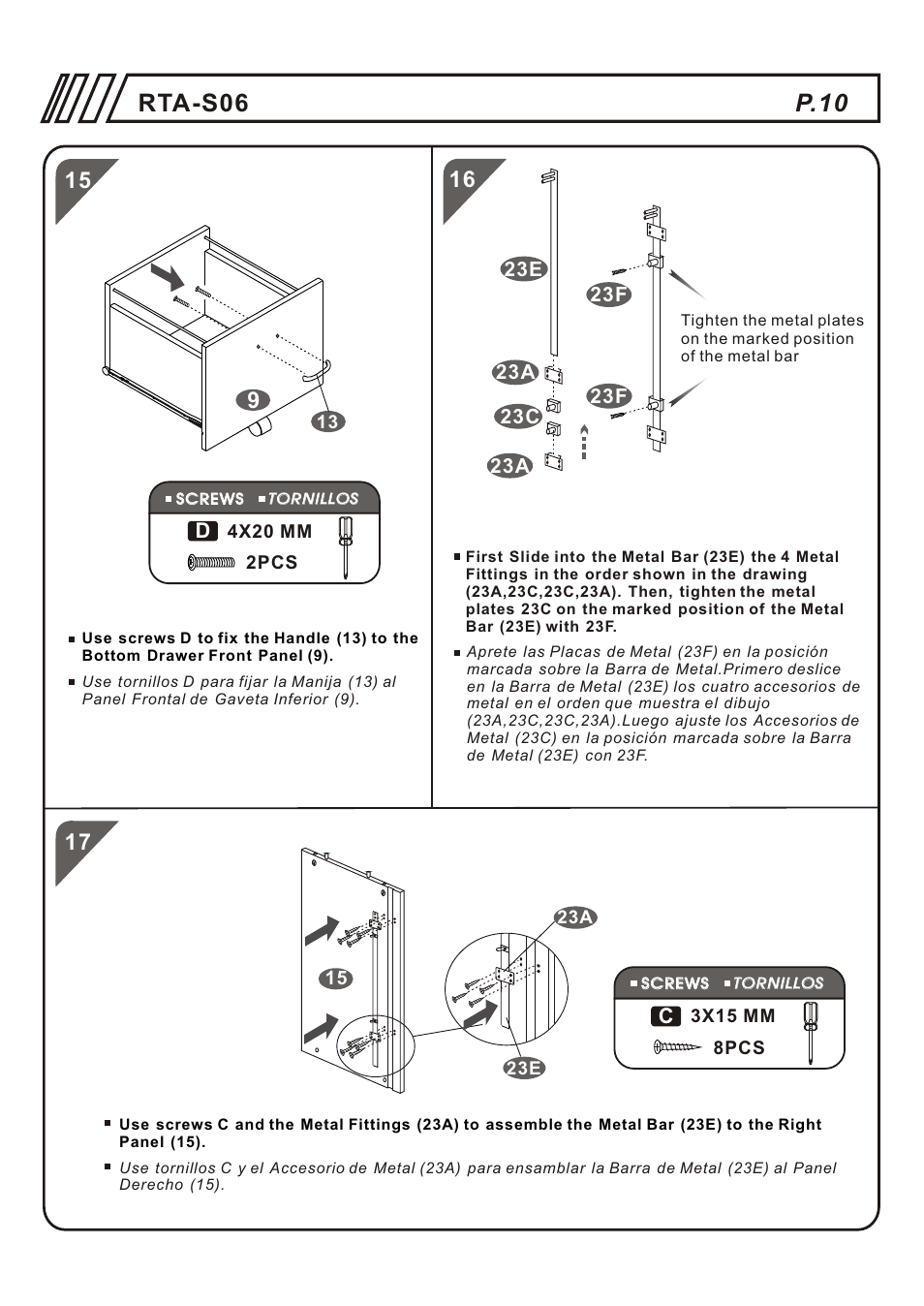 P.10 rta-s06 | RTA Products RTA-S06 User Manual | Page 10 / 18