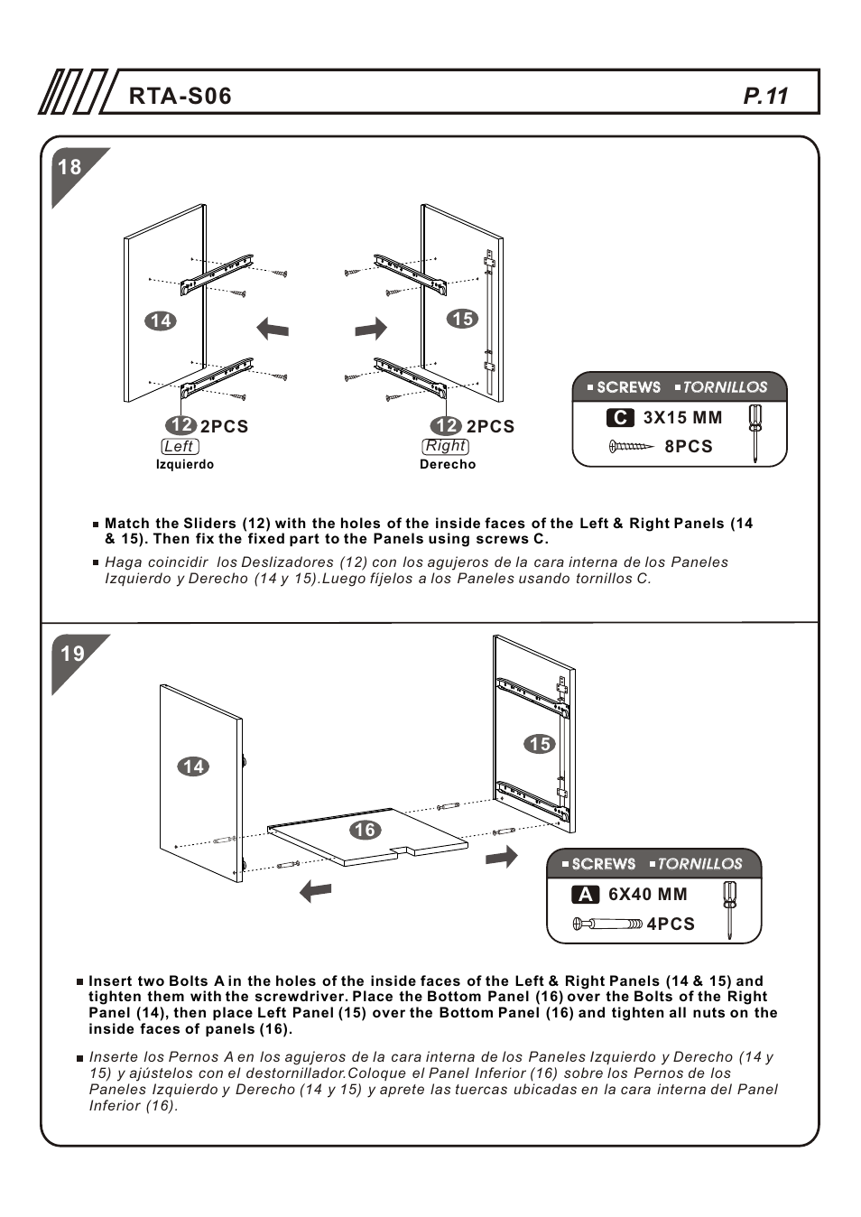 P.11 rta-s06 | RTA Products RTA-S06 User Manual | Page 11 / 18