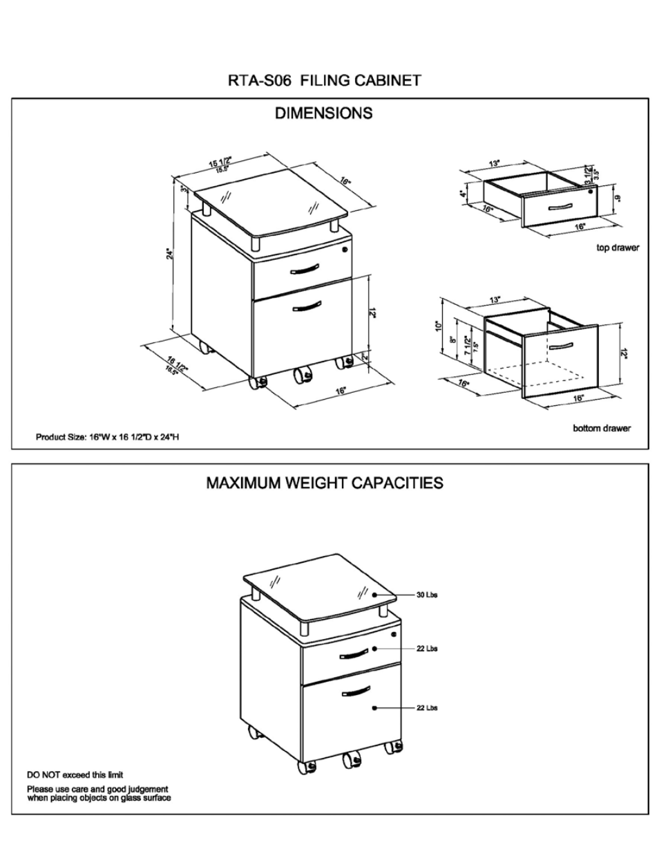 RTA Products RTA-S06 User Manual | Page 16 / 18