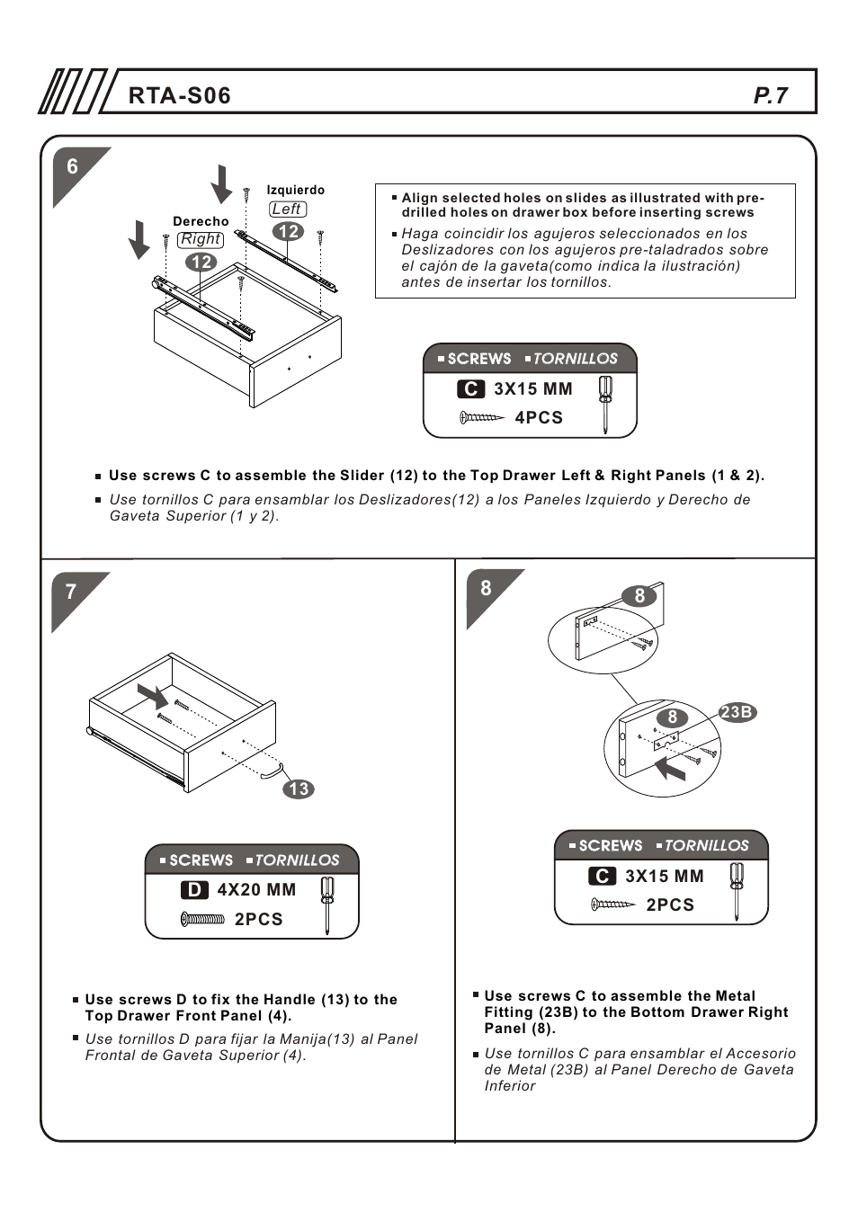 P.7 rta-s06 | RTA Products RTA-S06 User Manual | Page 7 / 18