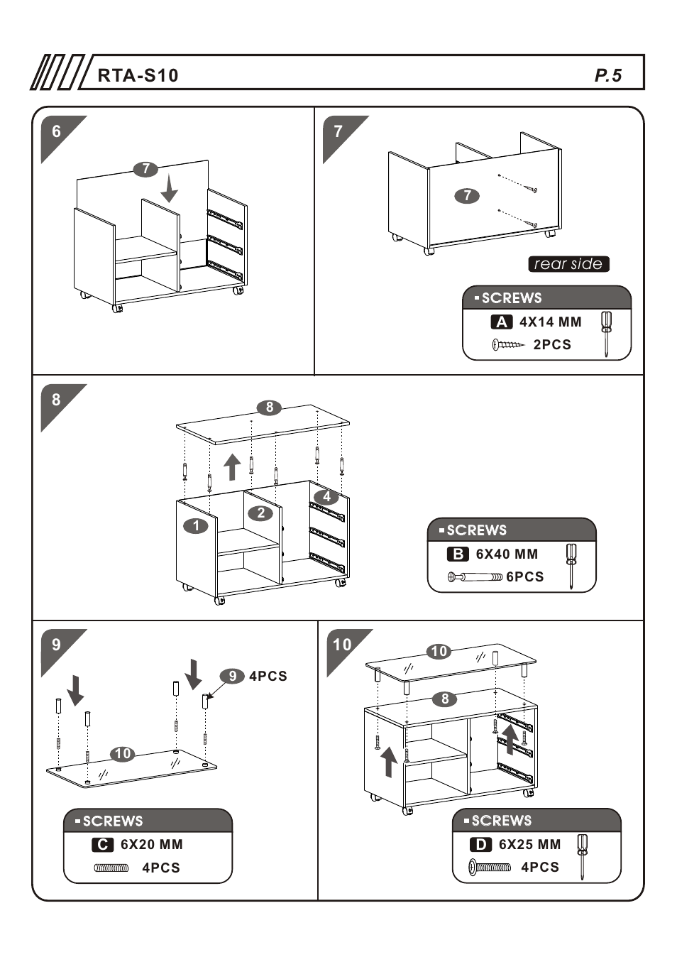 Rta-s10 p.5 | RTA Products RTA-S10 User Manual | Page 5 / 11