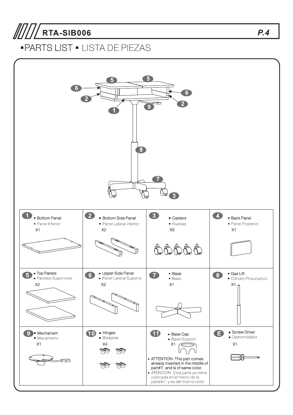 RTA Products RTA-B006 User Manual | Page 4 / 11