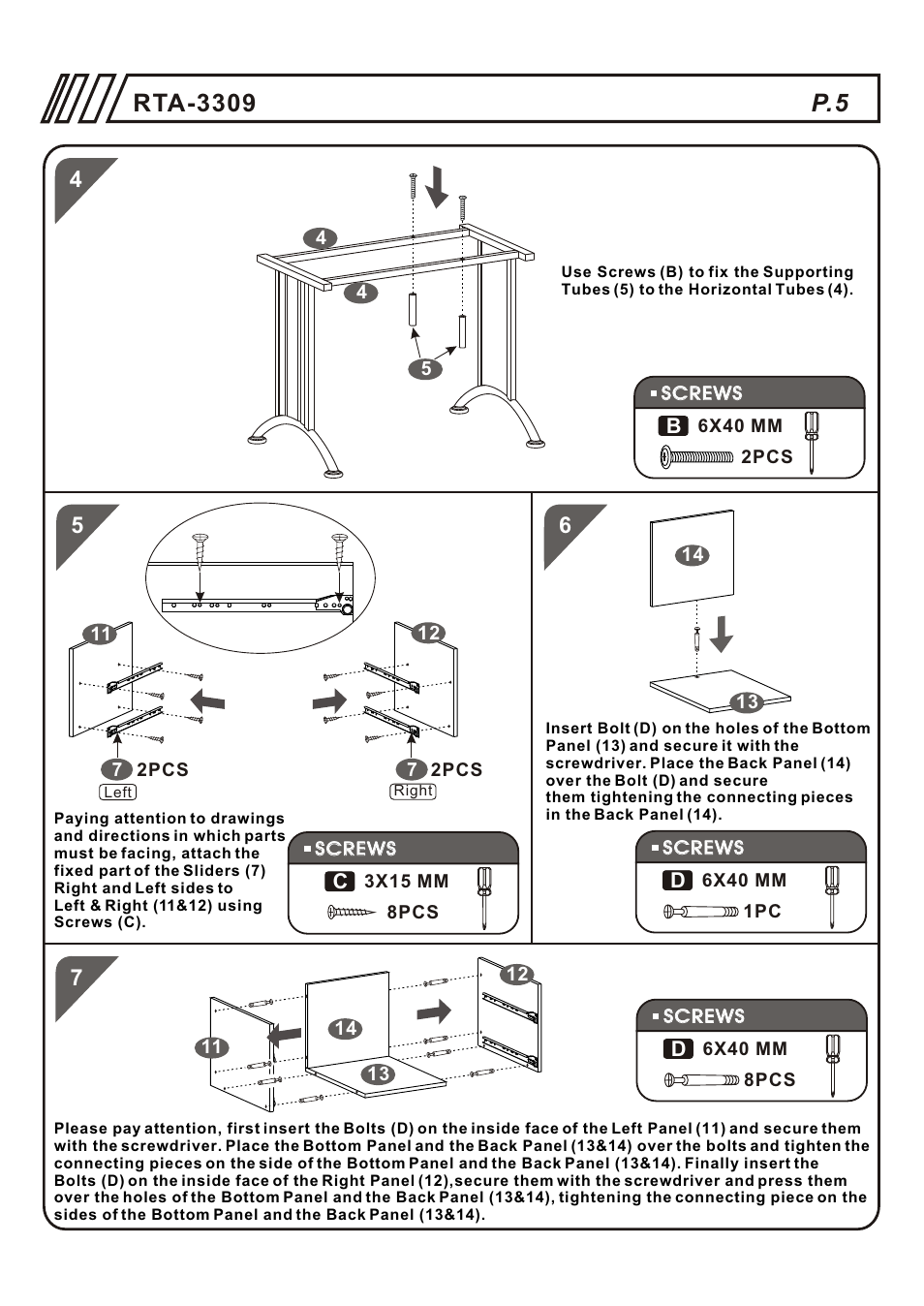 RTA Products RTA-3309 User Manual | Page 5 / 10
