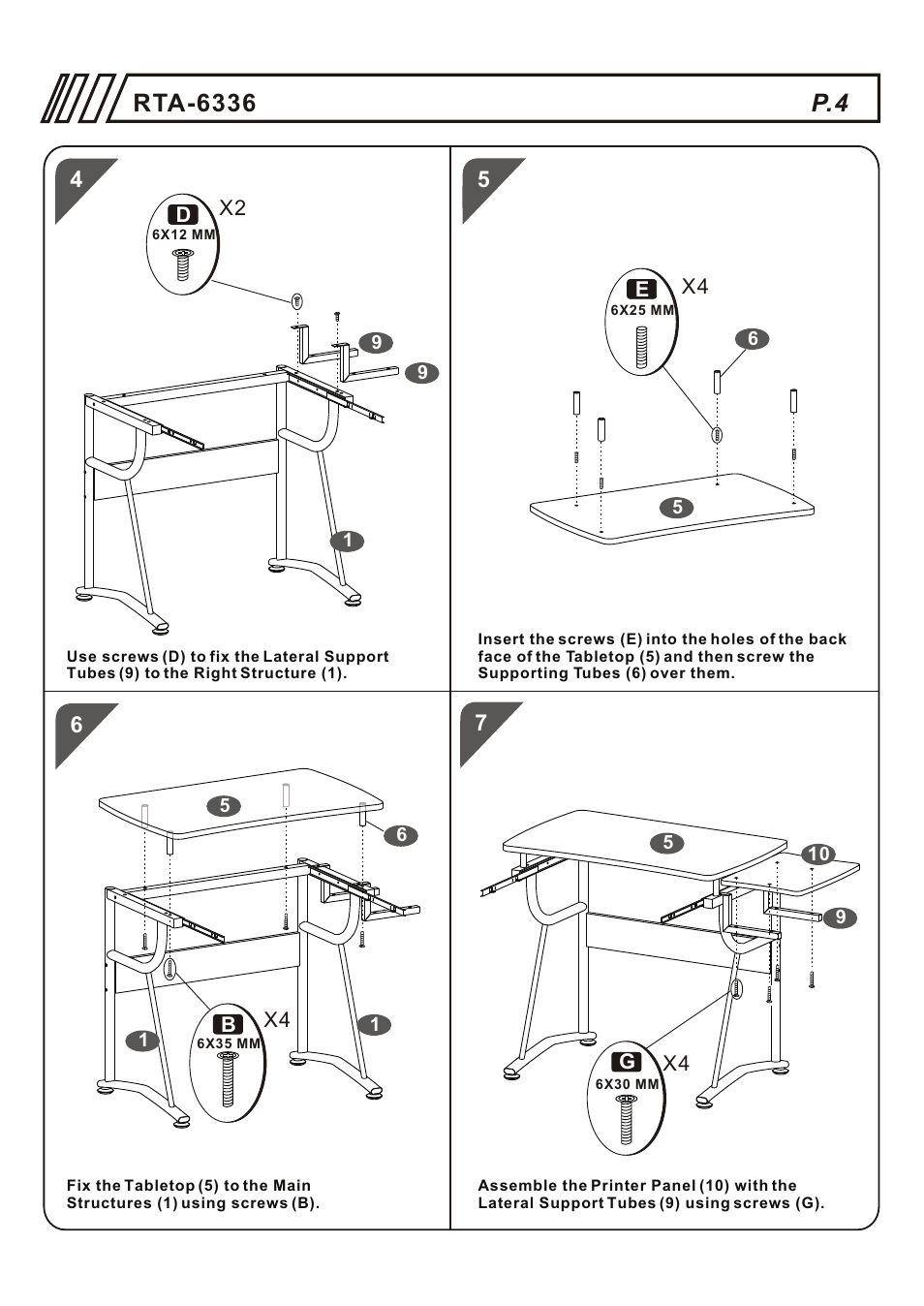 Т³гж 4 | RTA Products RTA-6336 User Manual | Page 4 / 7