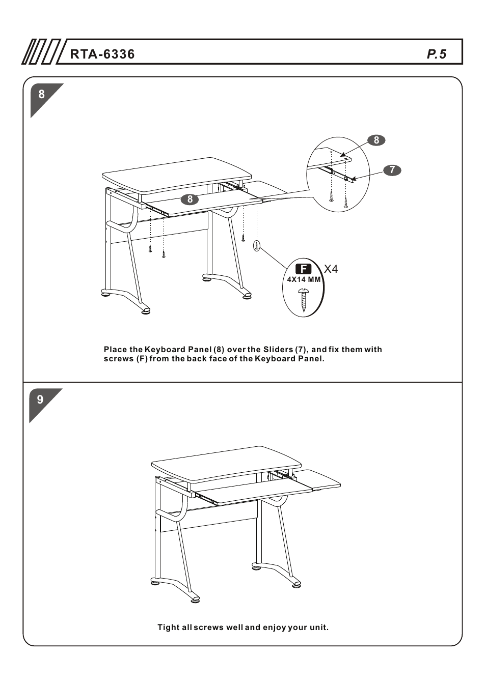 Т³гж 5 | RTA Products RTA-6336 User Manual | Page 5 / 7