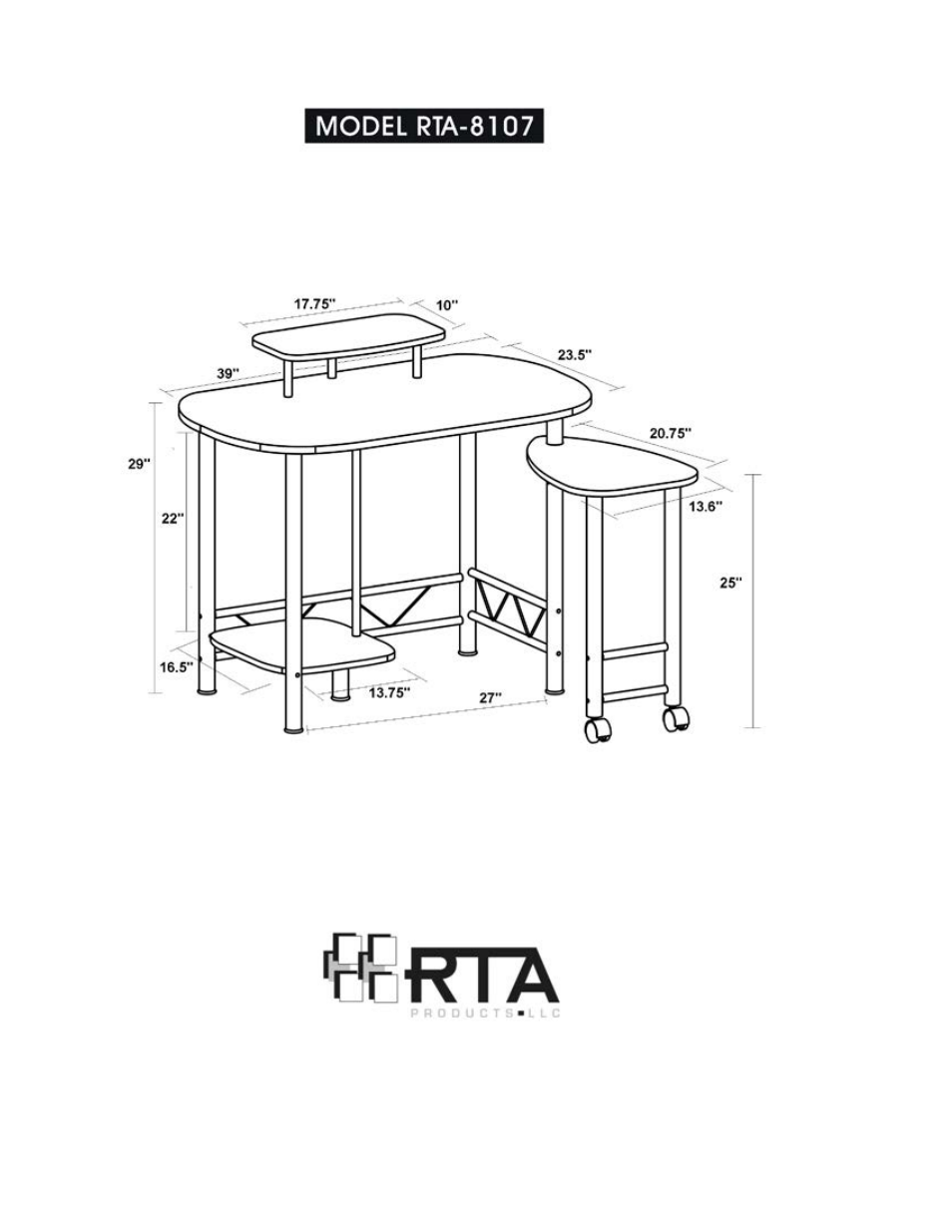 RTA Products RTA-8107 User Manual | Page 9 / 10