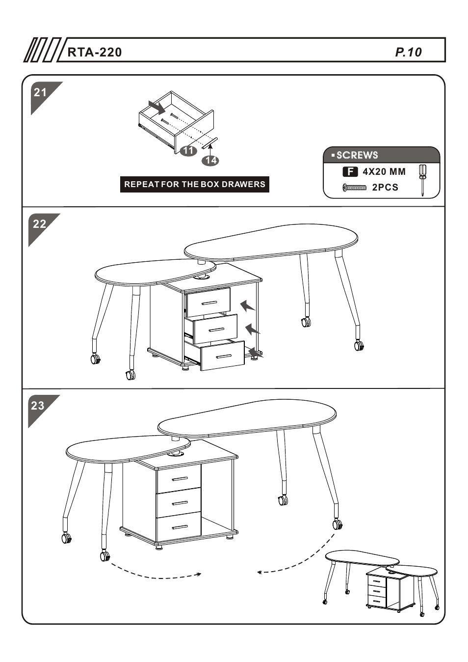 Т³гж 10, P.10, Rta-220 | RTA Products RTA-220AB User Manual | Page 10 / 12