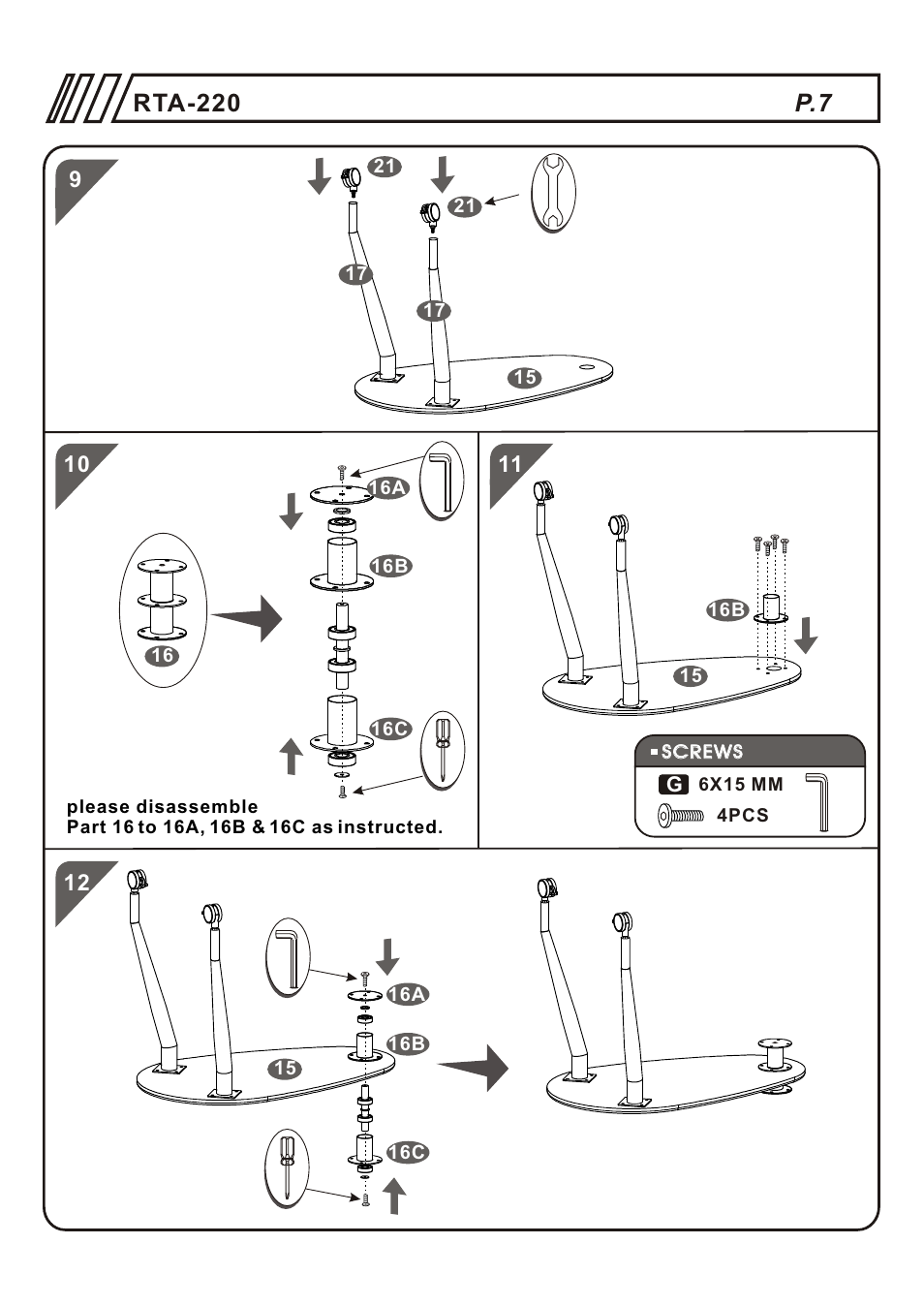 Т³гж 7, Rta-220 | RTA Products RTA-220AB User Manual | Page 7 / 12