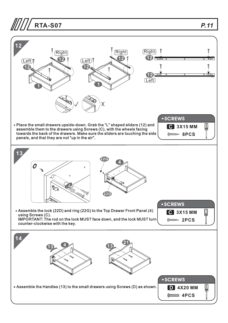 页 11, P.11 rta-s07 | RTA Products RTA-S07 User Manual | Page 11 / 17