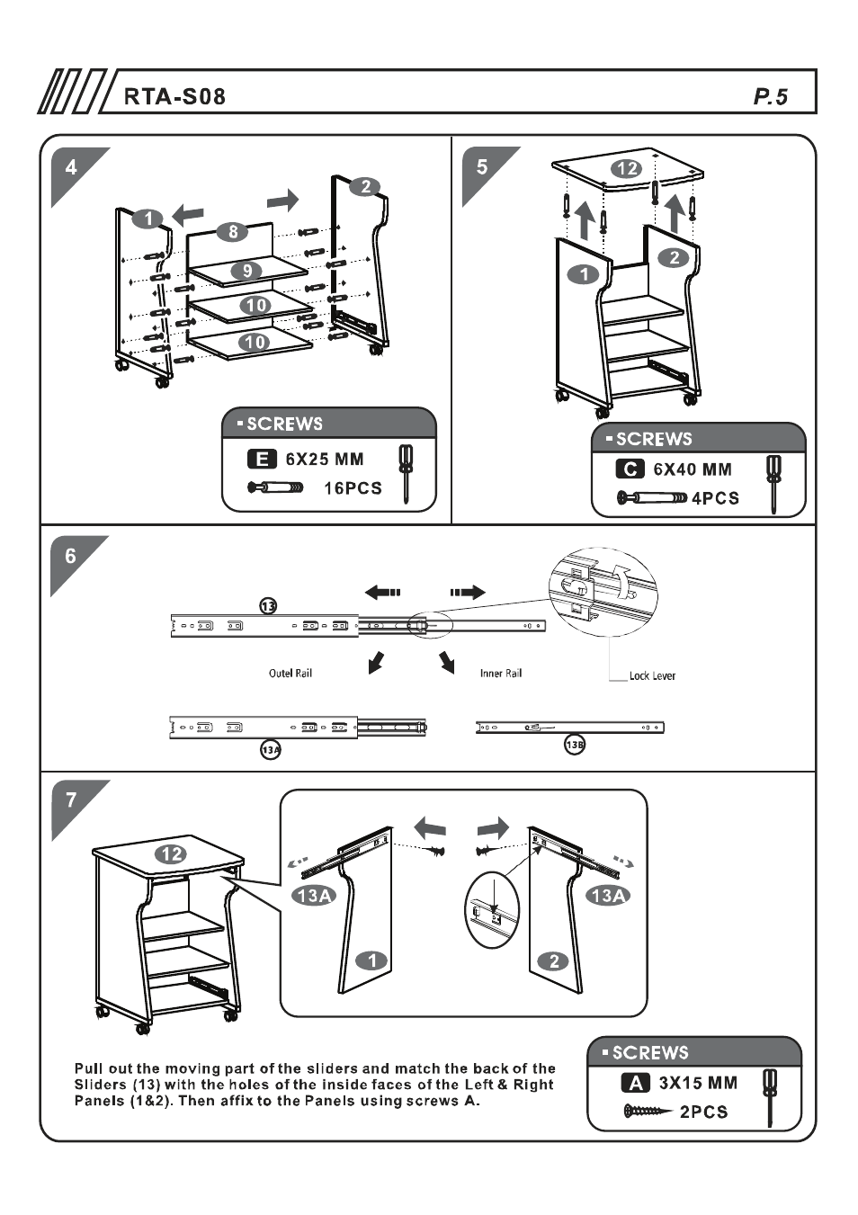 RTA Products RTA-S08 User Manual | Page 5 / 10