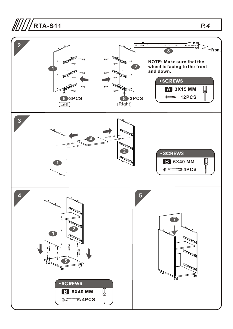 Rta-s11 | RTA Products RTA-S11 User Manual | Page 4 / 9