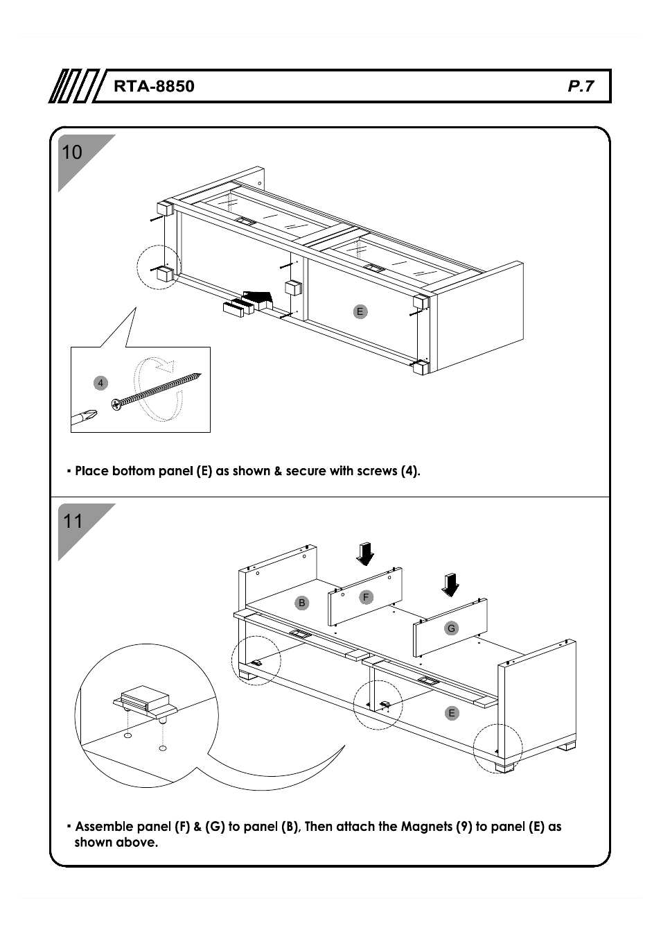 RTA Products RTA-8850 User Manual | Page 7 / 11