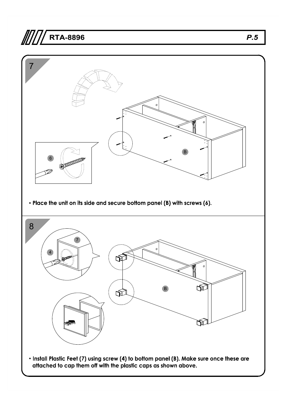 RTA Products RTA-8896 User Manual | Page 5 / 10