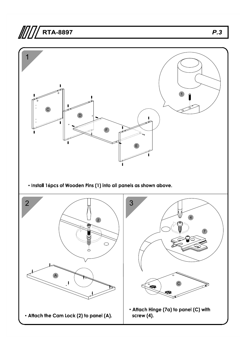 RTA Products RTA-8897 User Manual | Page 3 / 10