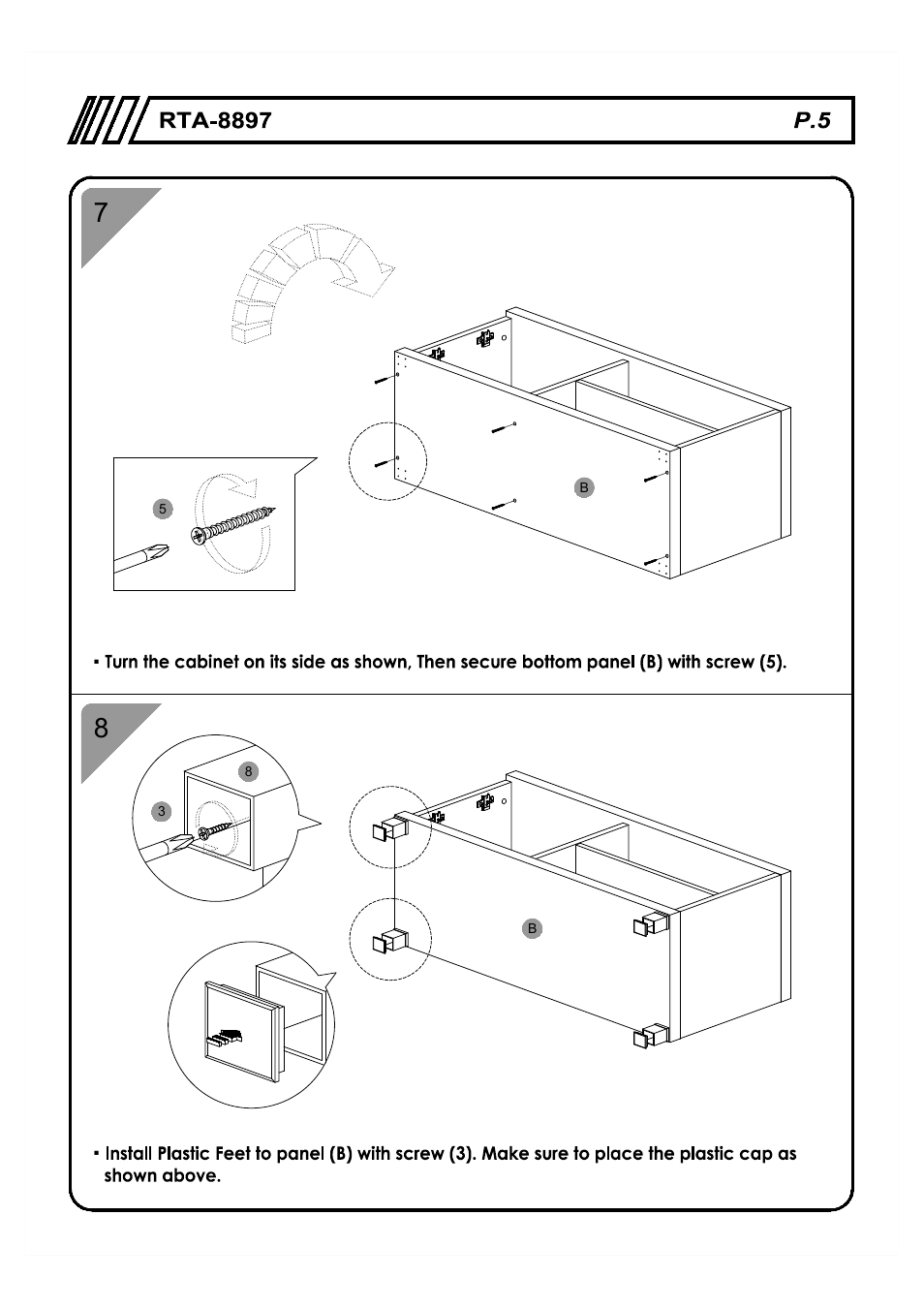 RTA Products RTA-8897 User Manual | Page 5 / 10