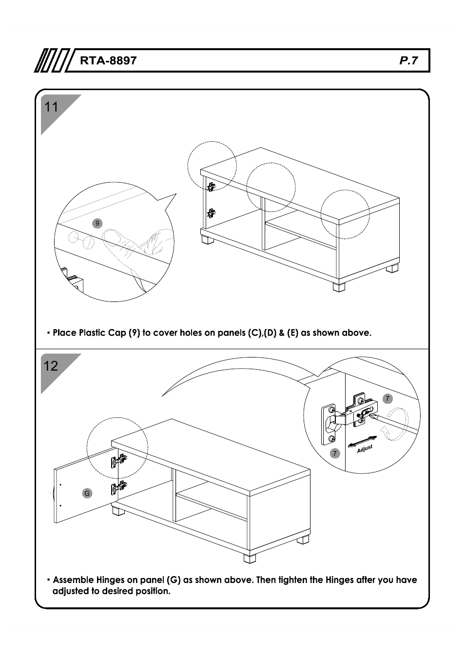 RTA Products RTA-8897 User Manual | Page 7 / 10