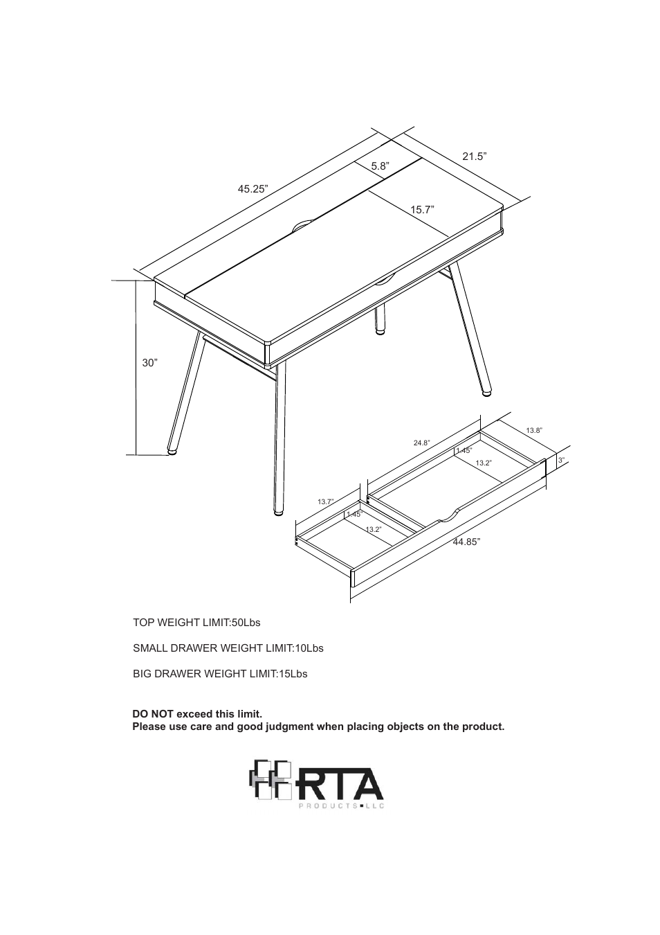 RTA Products RTA-1462 User Manual | Page 2 / 14