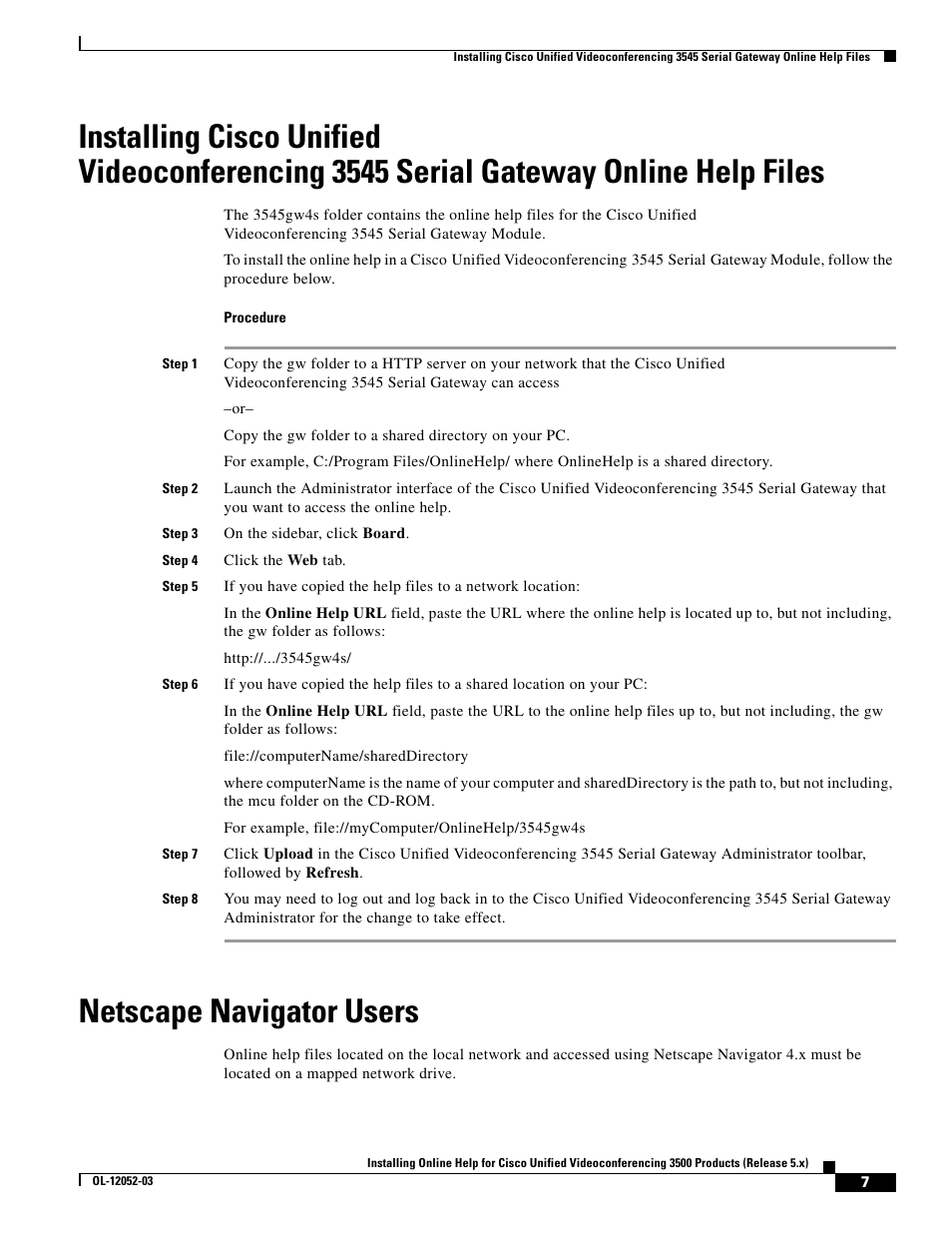 Netscape navigator users | Cisco 3500 Series User Manual | Page 7 / 8