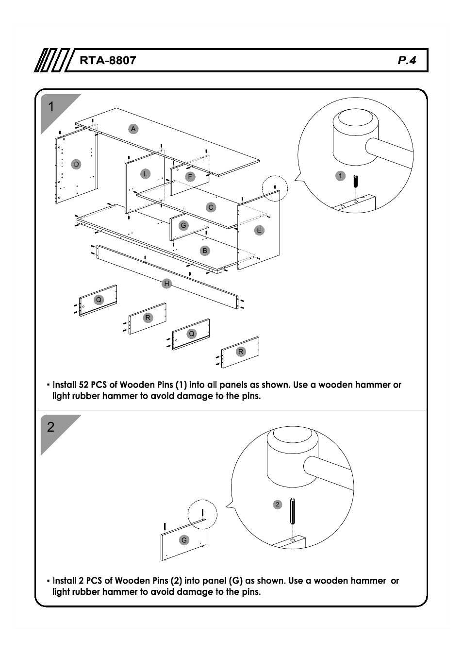RTA Products RTA-8807 User Manual | Page 4 / 15