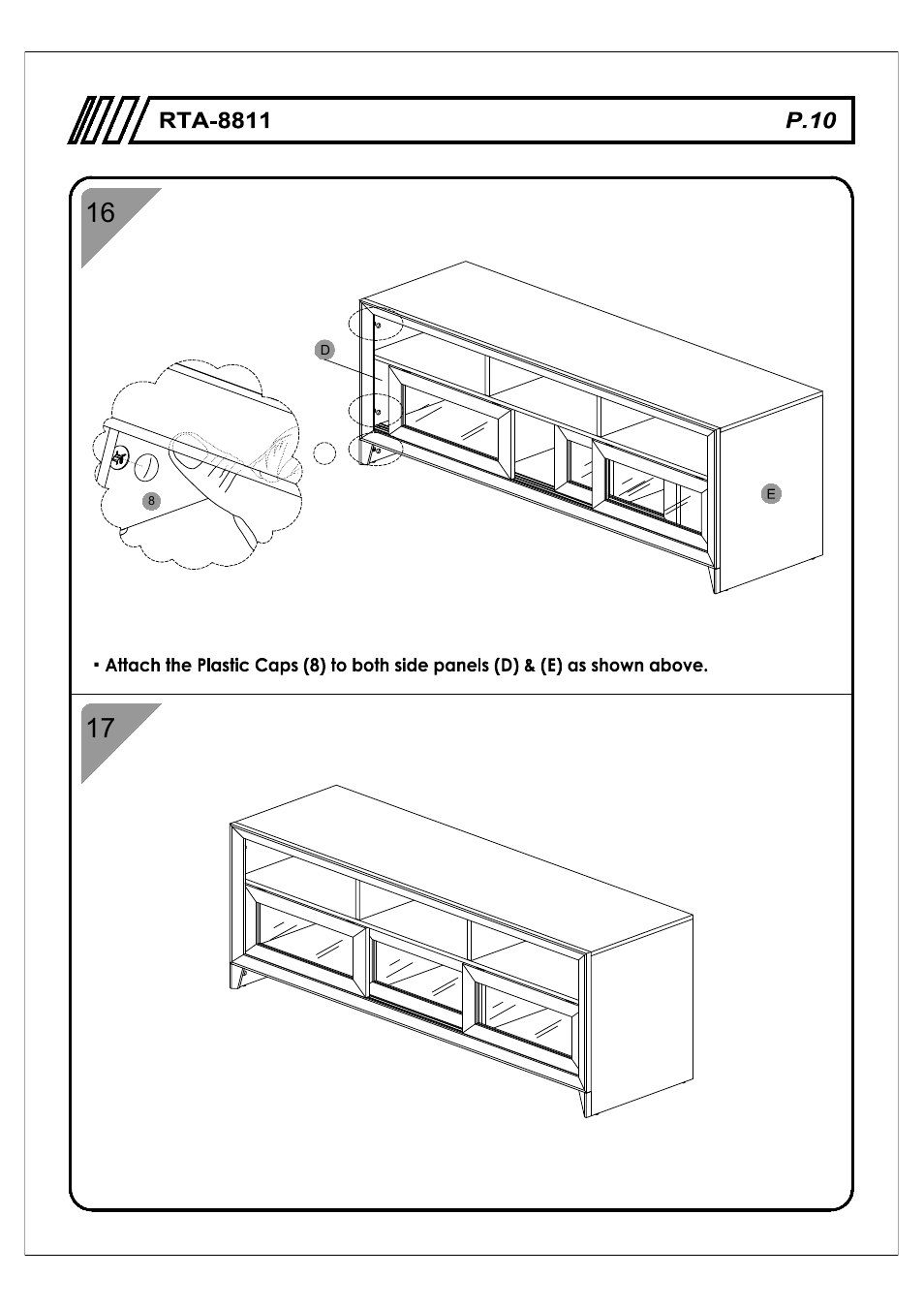 RTA Products RTA-8811 User Manual | Page 10 / 13