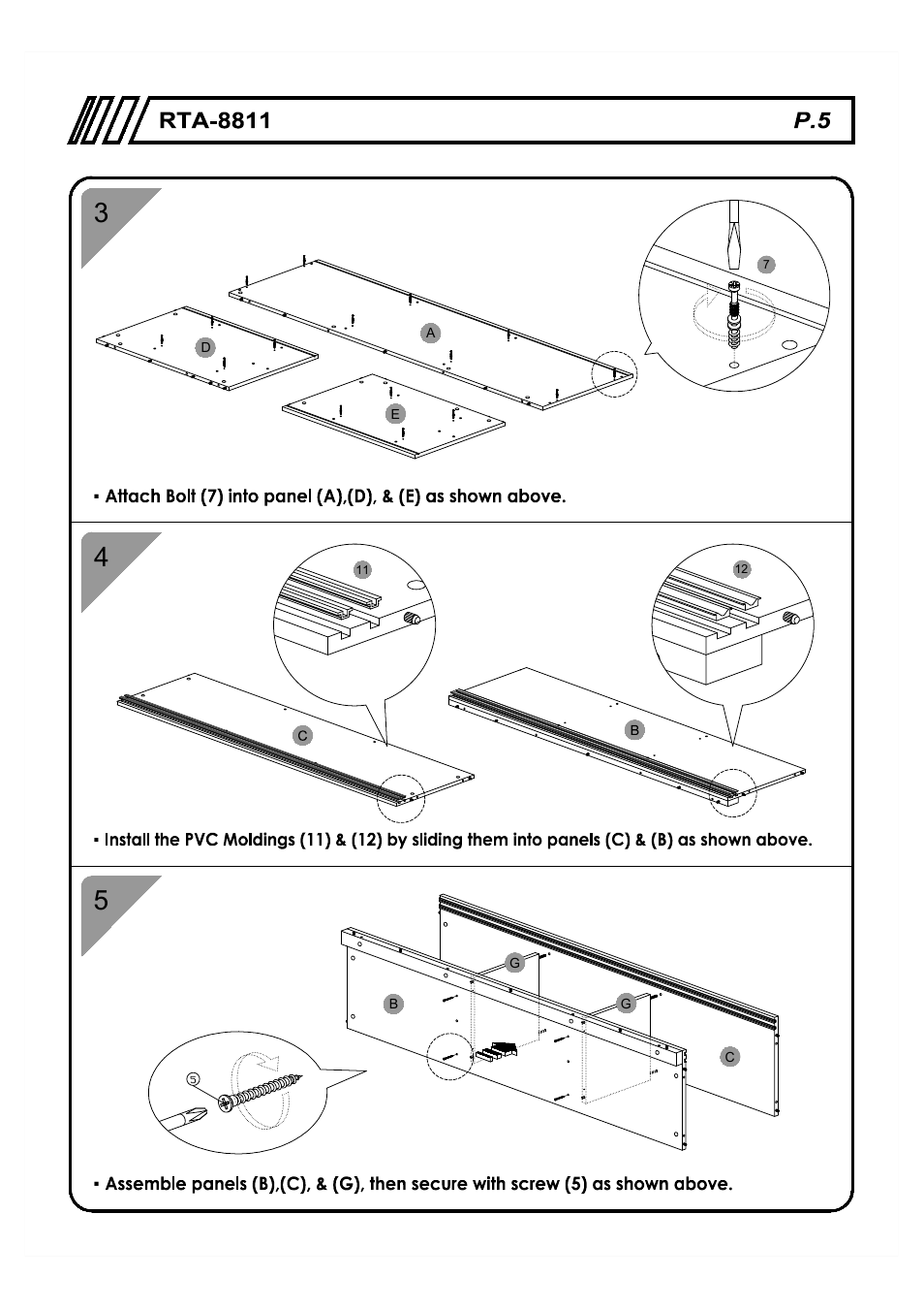 RTA Products RTA-8811 User Manual | Page 5 / 13