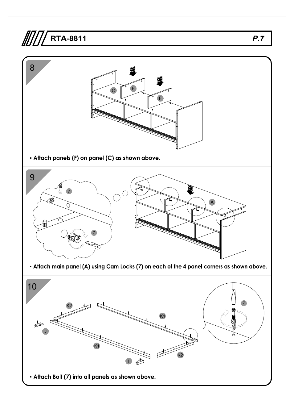 RTA Products RTA-8811 User Manual | Page 7 / 13