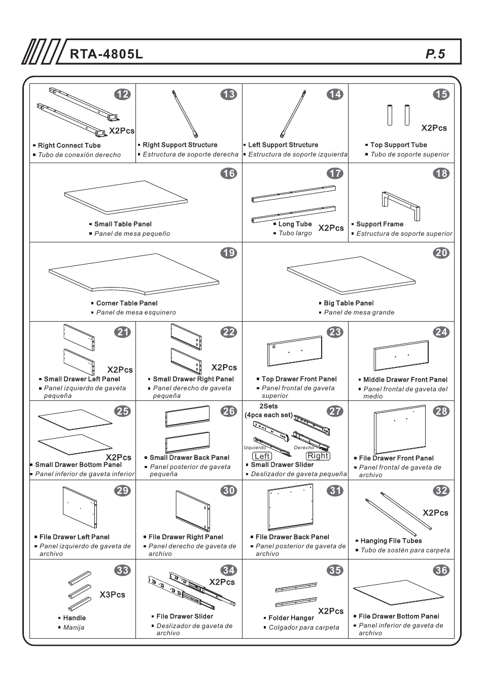 RTA Products RTA-4805L User Manual | Page 5 / 30