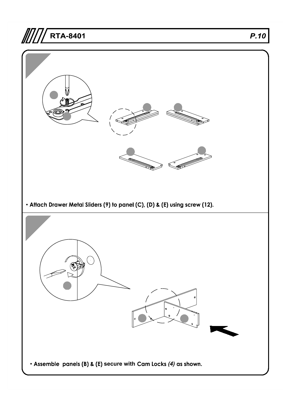 RTA Products RTA-8401 User Manual | Page 10 / 19