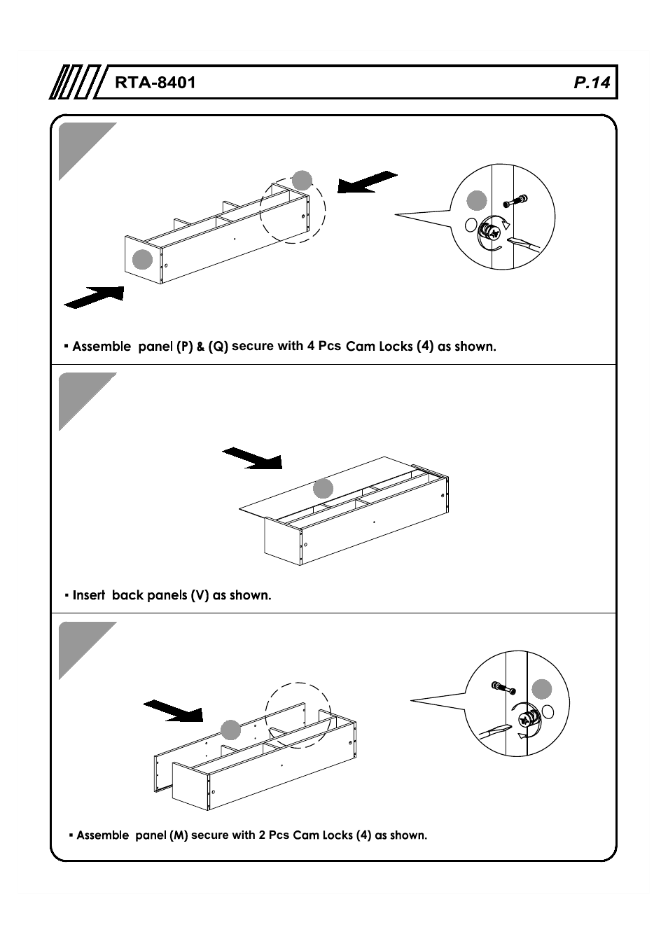 RTA Products RTA-8401 User Manual | Page 14 / 19