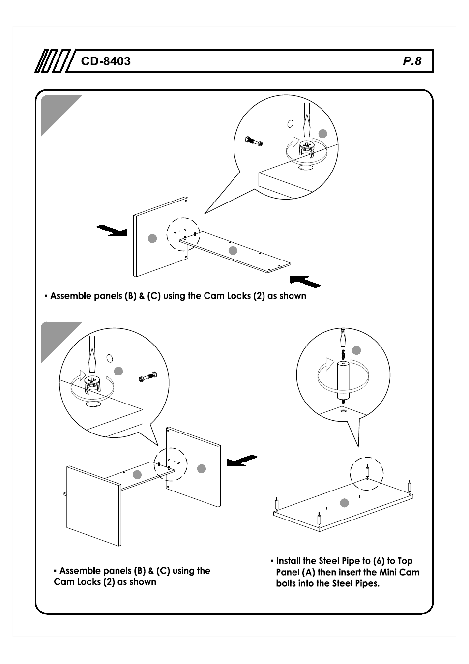 RTA Products RTA-8403 User Manual | Page 8 / 10