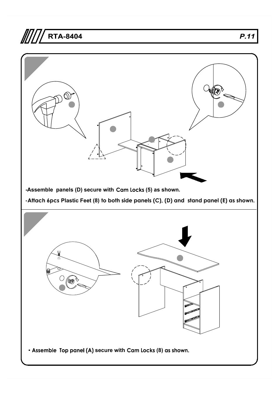 RTA Products RTA-8404 User Manual | Page 11 / 14