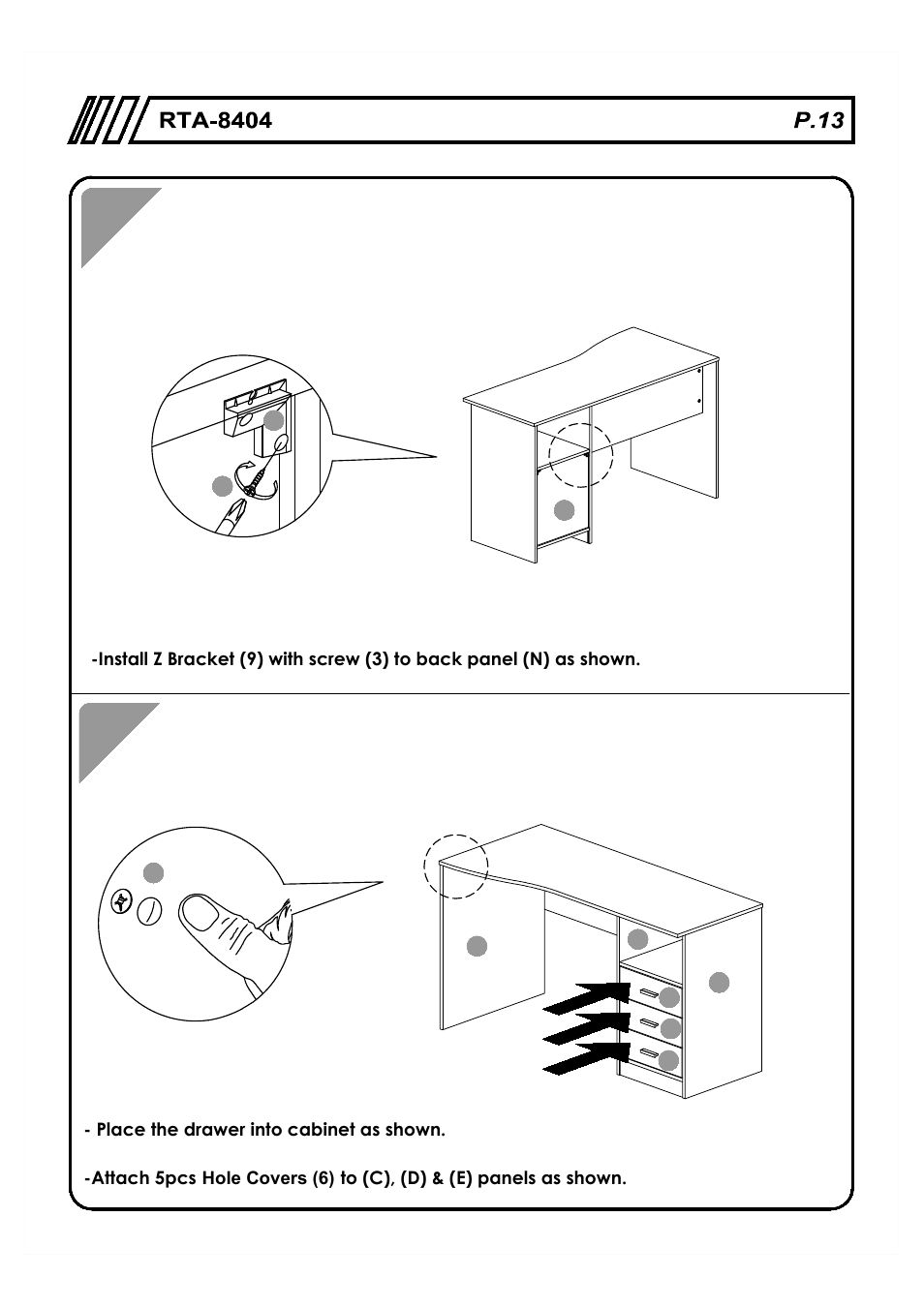 RTA Products RTA-8404 User Manual | Page 13 / 14