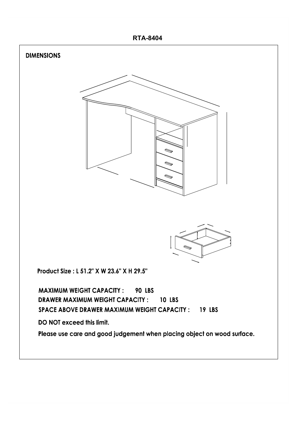 RTA Products RTA-8404 User Manual | Page 3 / 14