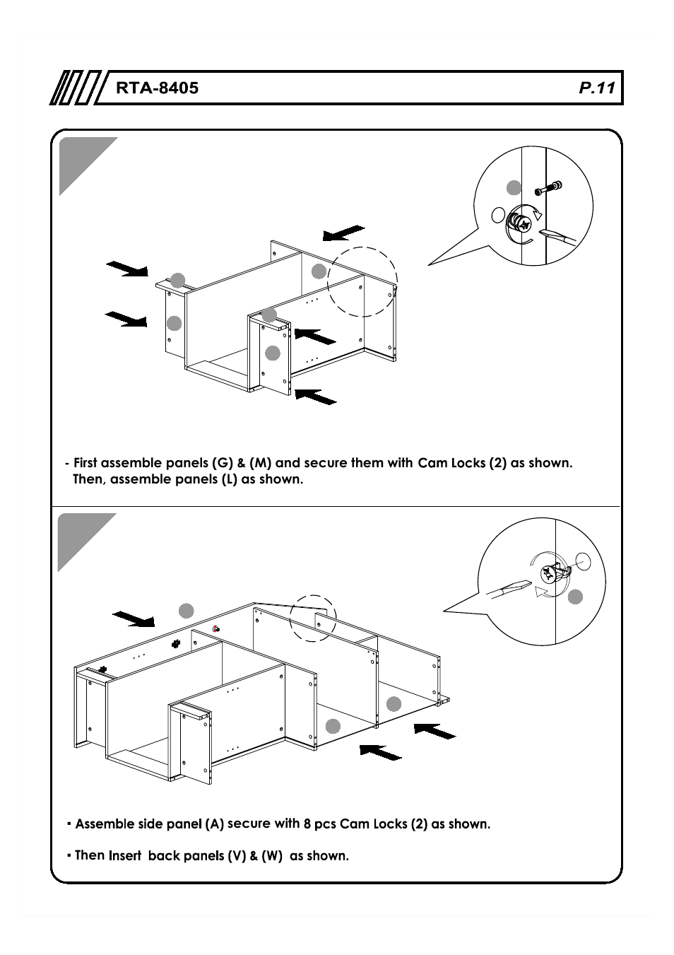 RTA Products RTA-8405 User Manual | Page 11 / 17